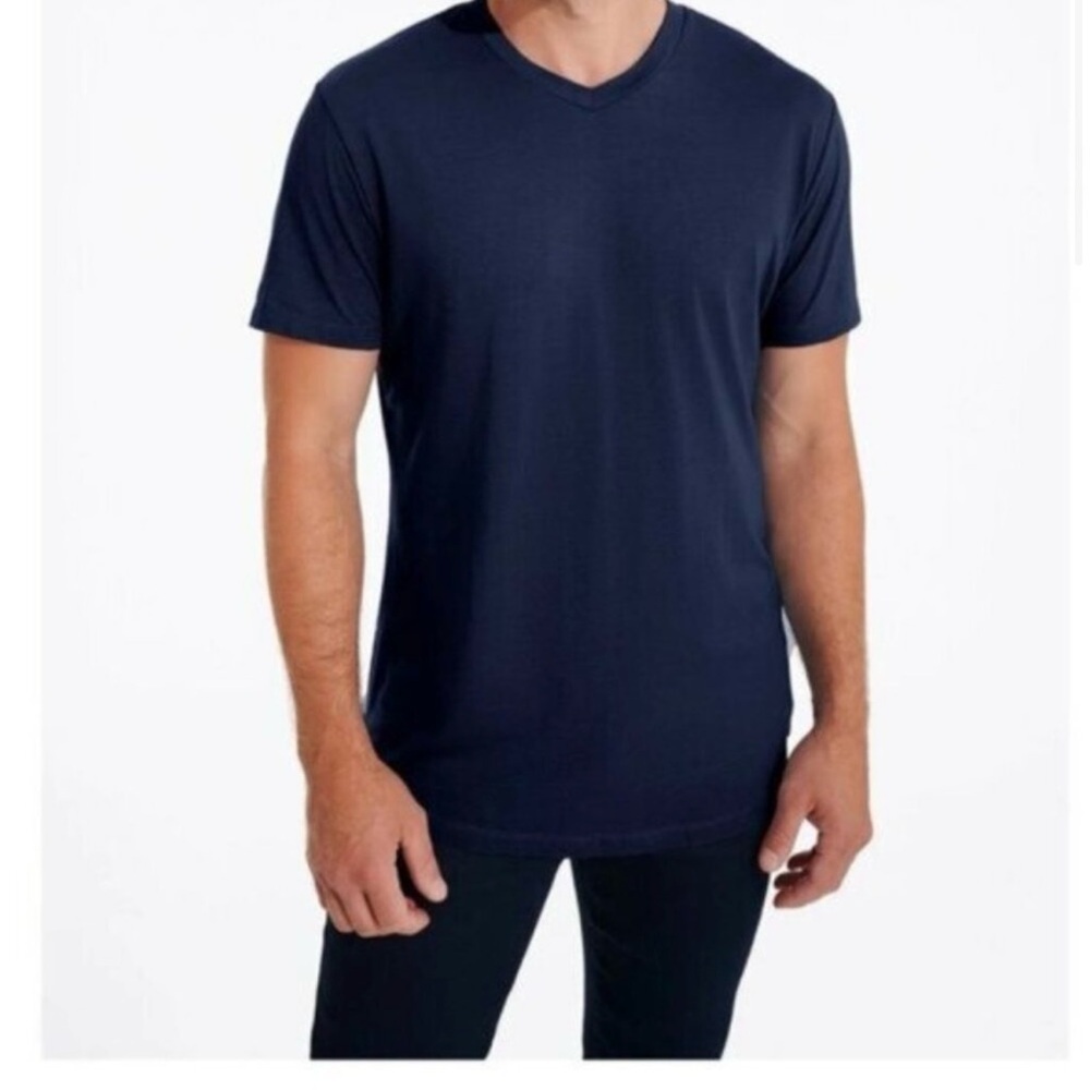 Swet Tailor Softest V Neck T‎ Shirt In Black Supima Cotton Unisex Size XXL NEW